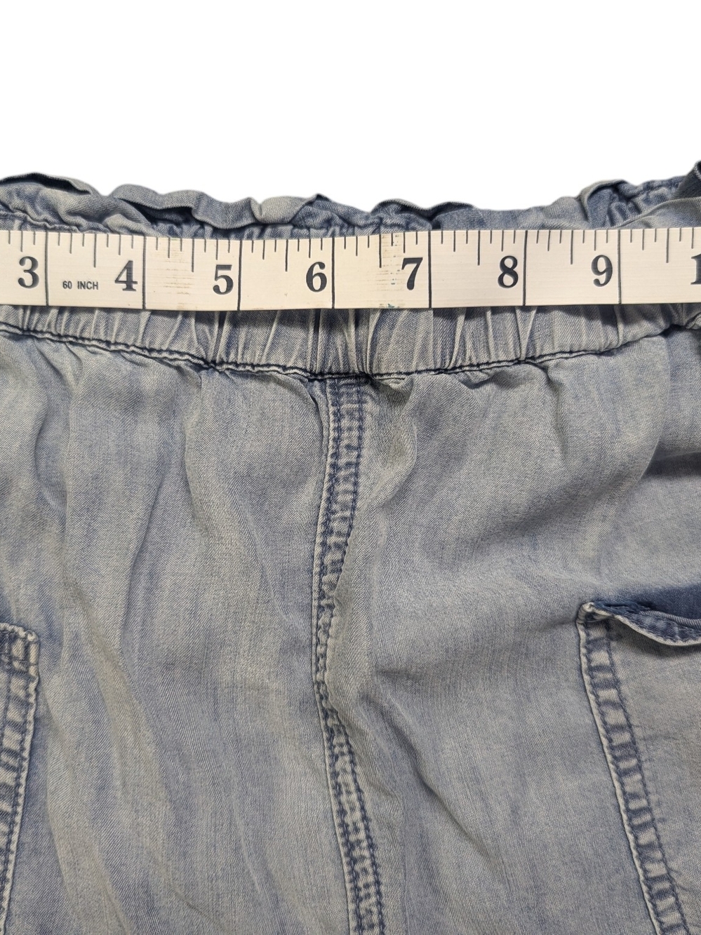 Wilfred Light Blue Elastic Waist Denim Shorts Size S - Picture 6 of 10